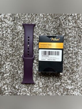 Genuine Apple Watch Sport Band (compatible with 38/40/41mm) S/M Band Plus Case